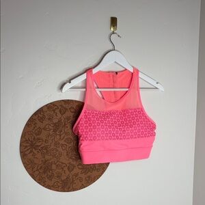 Vibrant Pink Patterned Crop Top